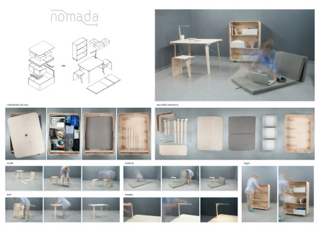 Nomada – modułowy zestaw składający się z podstawowych mebli
